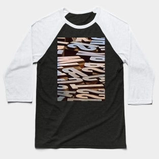 Letters for Typesetting Baseball T-Shirt